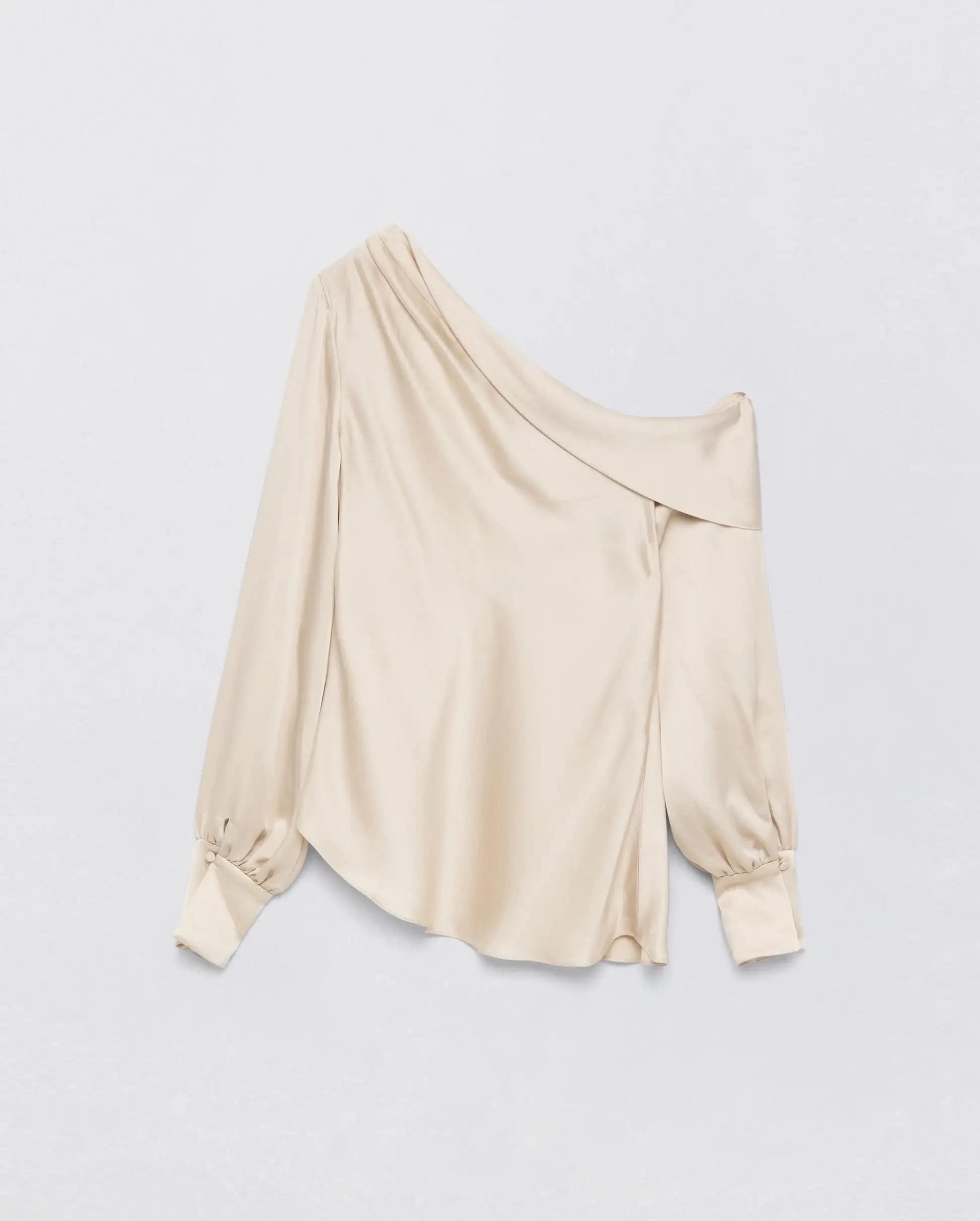 ALICE ONE SHOULDER TOP / CHAMPAGNE