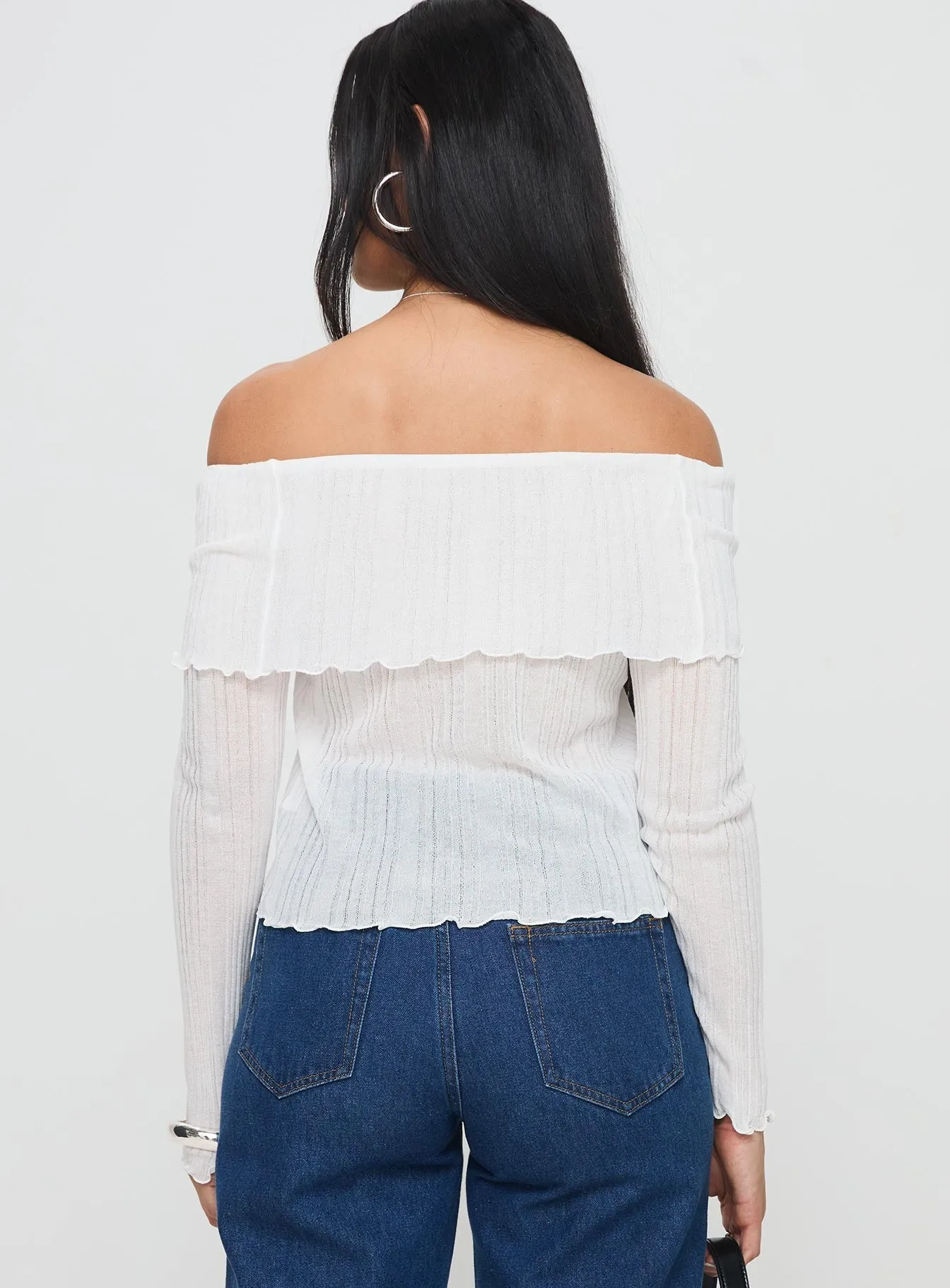 Alluring Off The Shoulder Top White