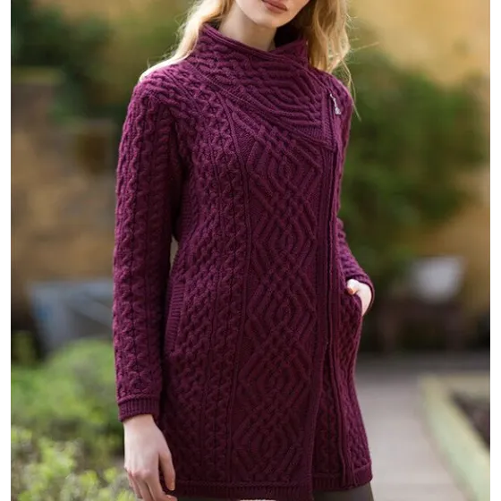 Aran Long Side-Zip Sweater [3 Colors]