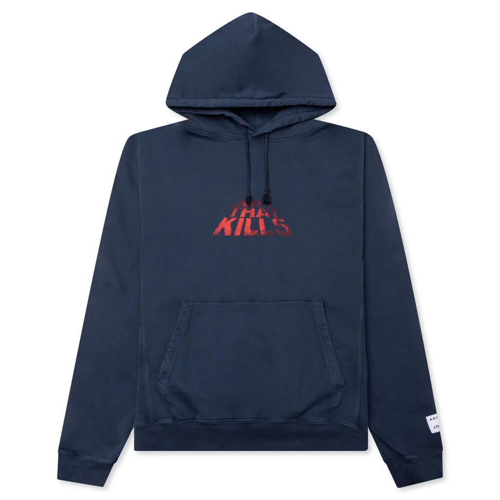 ATK Stacked Logo Hoodie - Navy