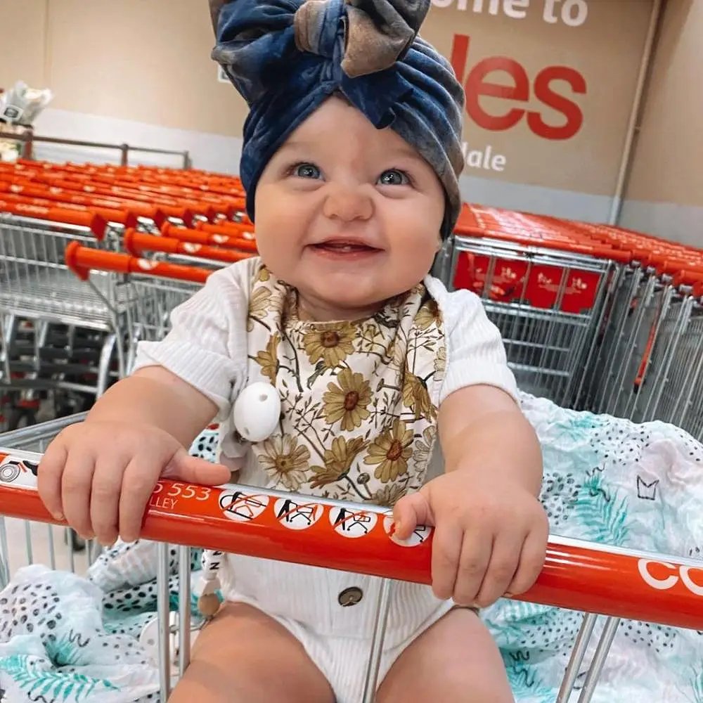 Baby Top Knot Bow Turban — Tie Die