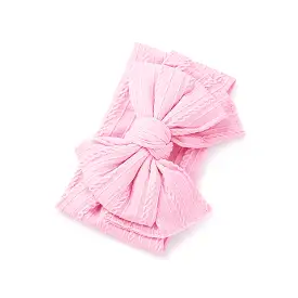 Baby Top Knot Double Bow Headband Peony