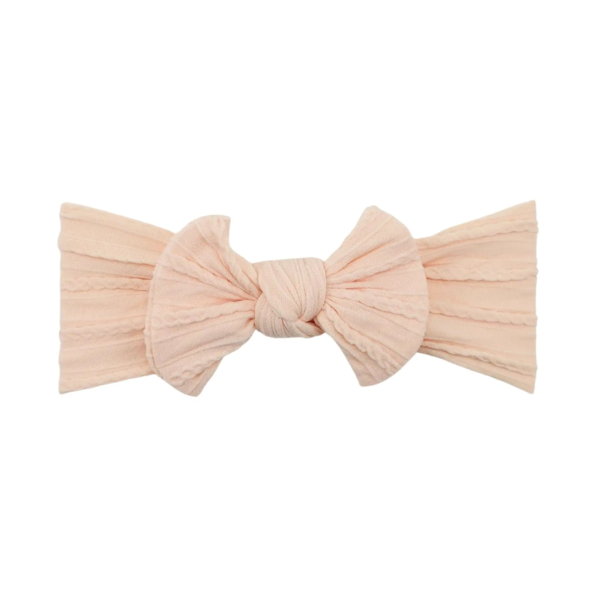 Baby Top Knot Single Bow Headband Coral