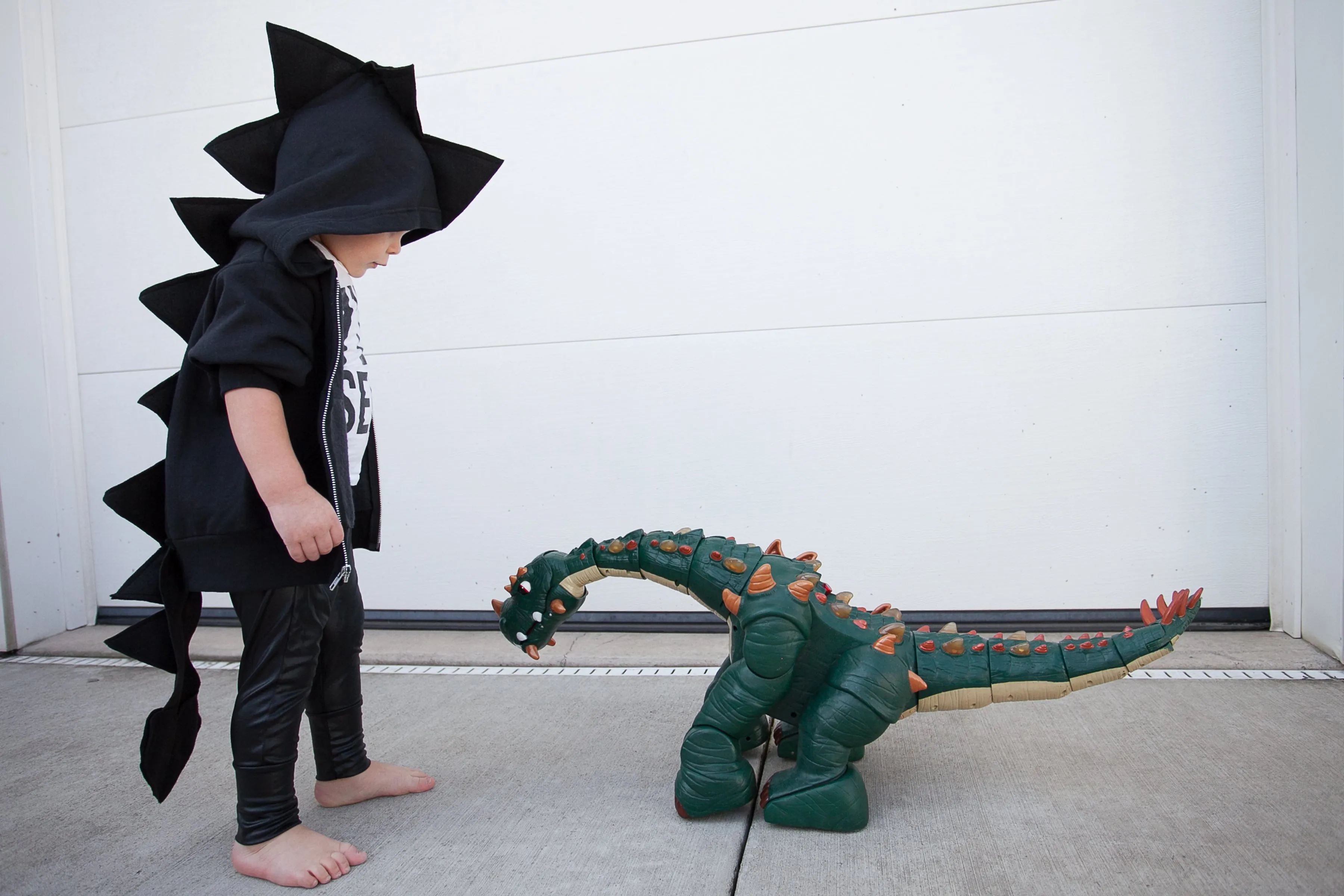 Black Dragon Hoodie With Tail