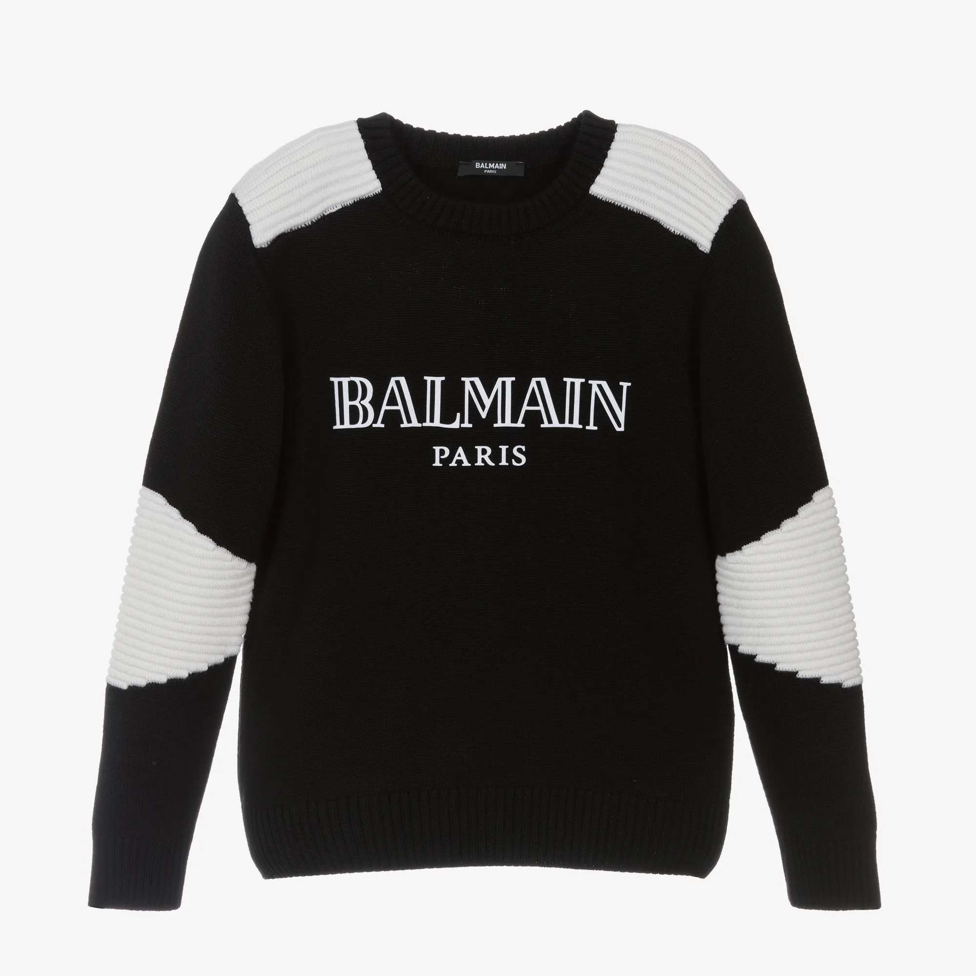 Boys Black Wool Sweater