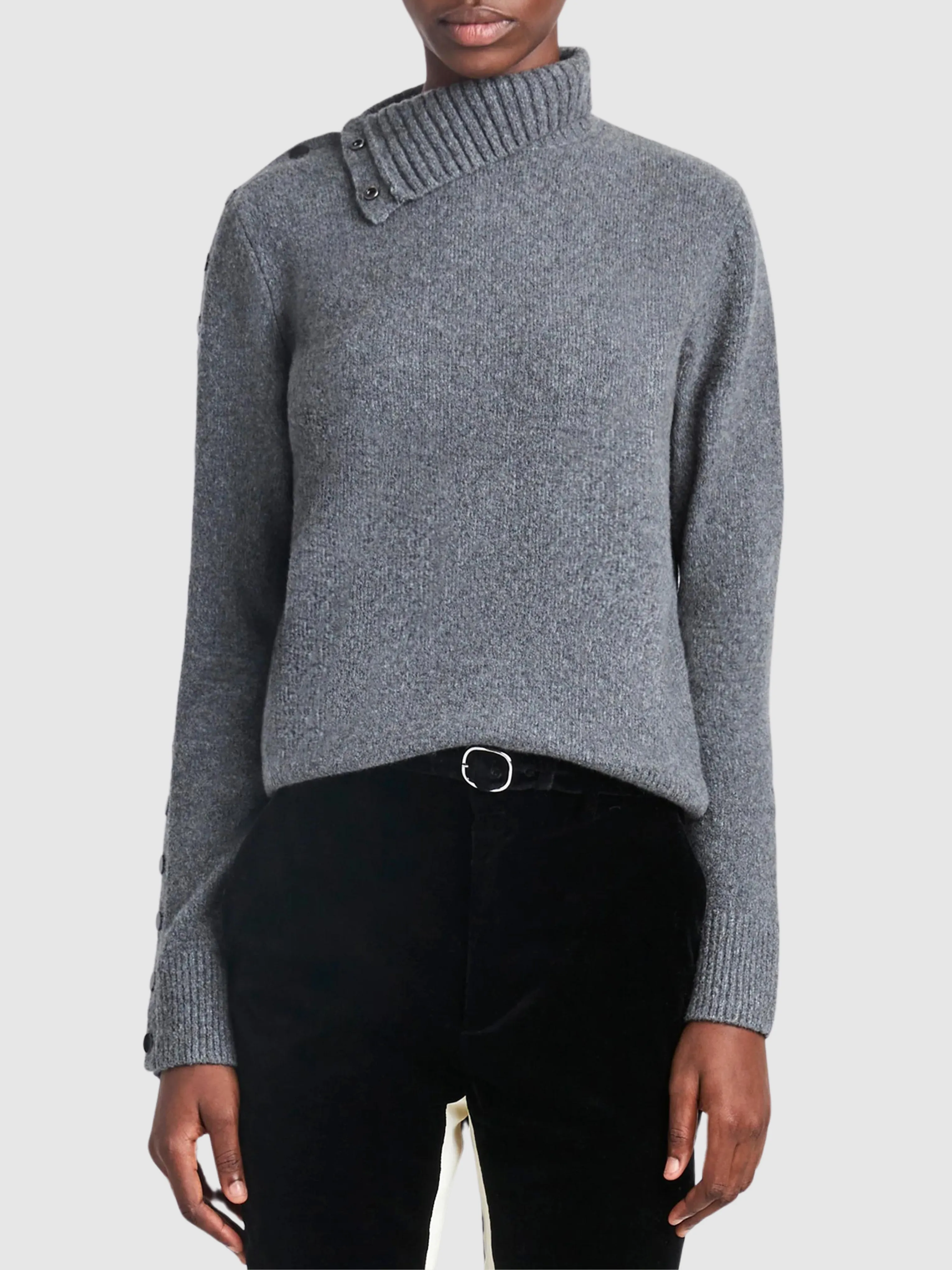 Camilla Sweater In Lofty Eco Cashmere in Grey