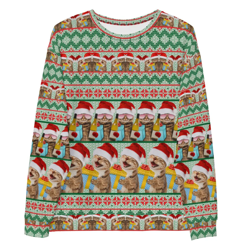 Cat Party Ugly Christmas Sweater