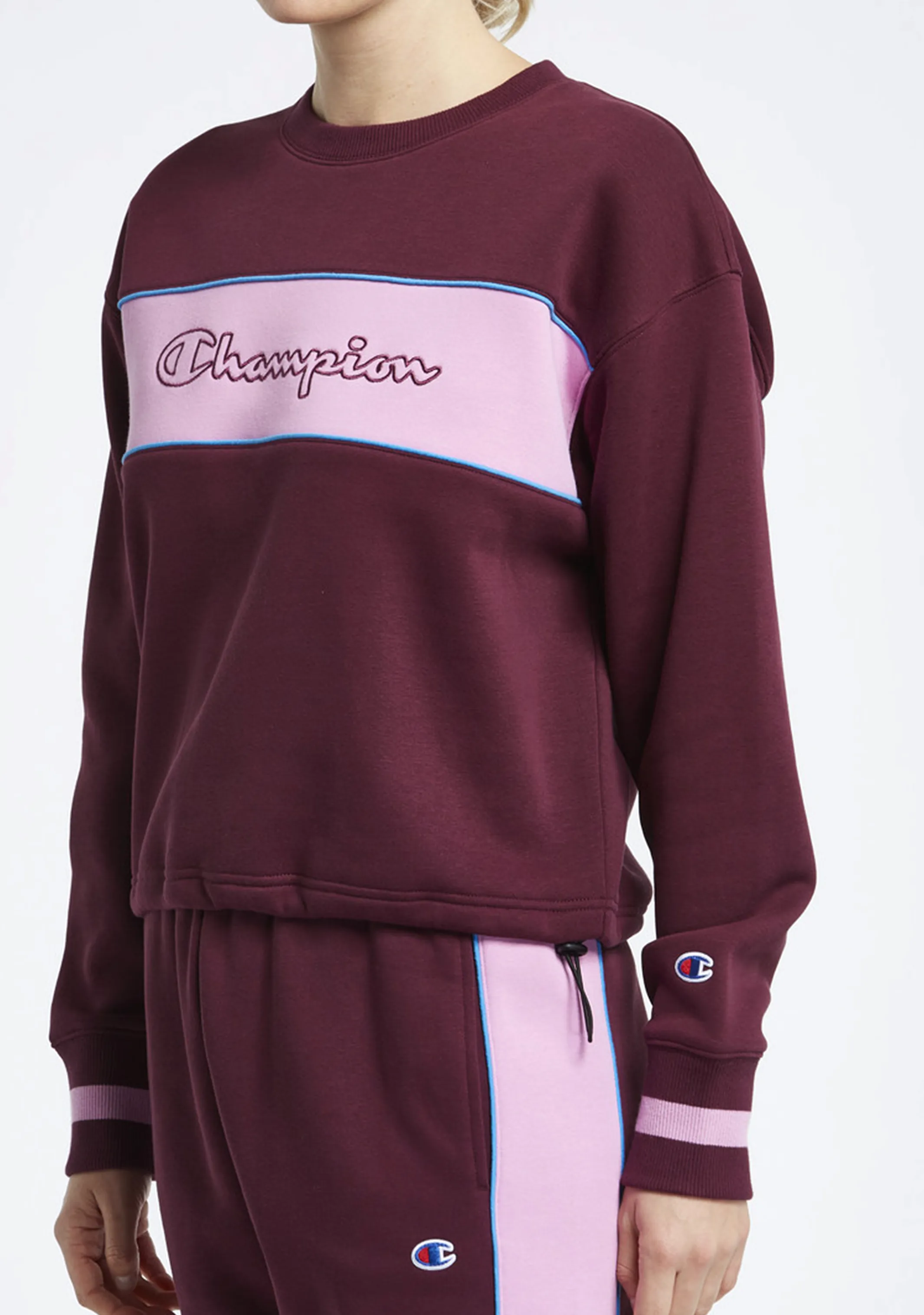 Champion Womens Roch City Crew <BR> CTCUN MAROON