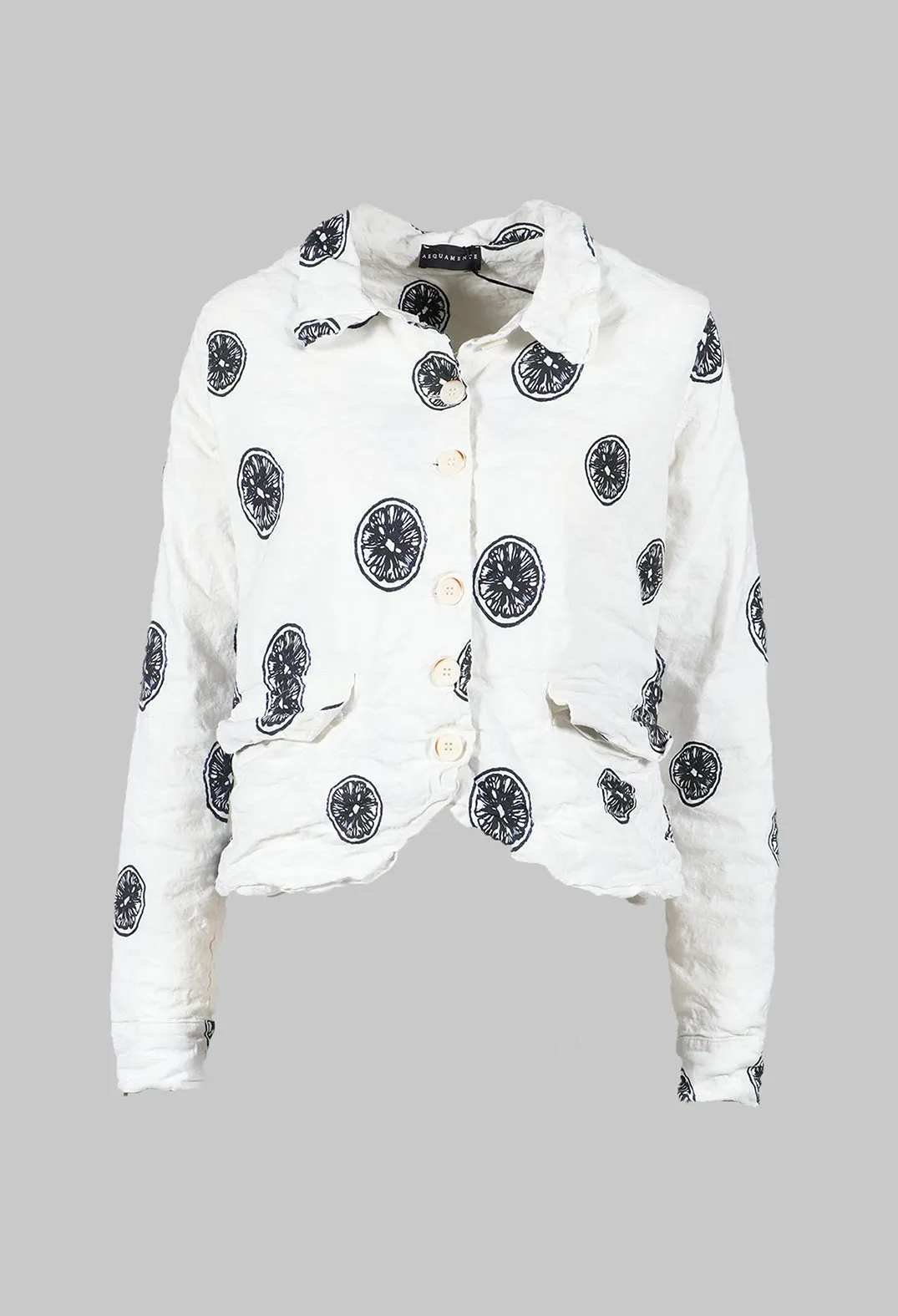 Citrus Print White Jacket