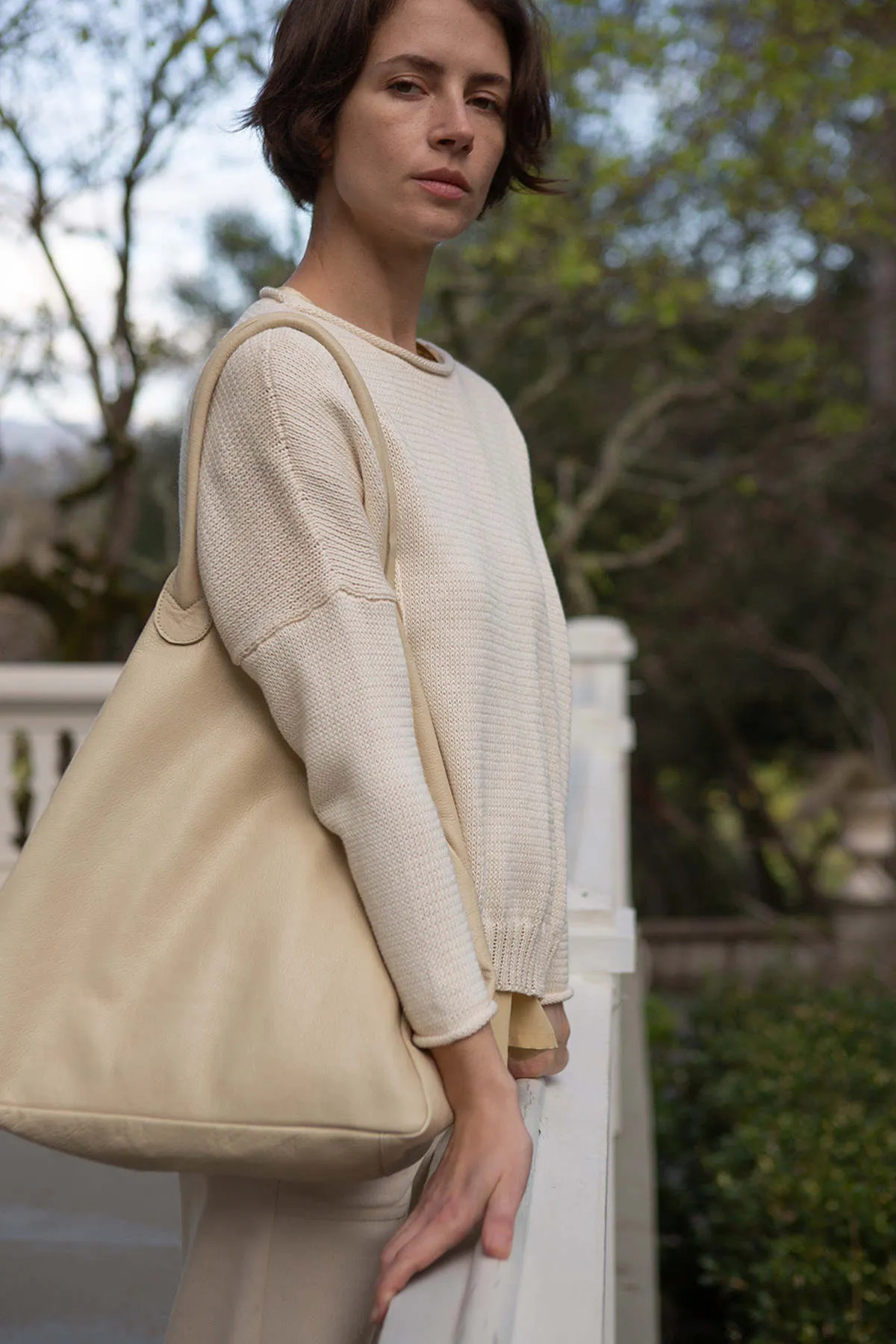 Cotton Rollneck Sweater - Natural