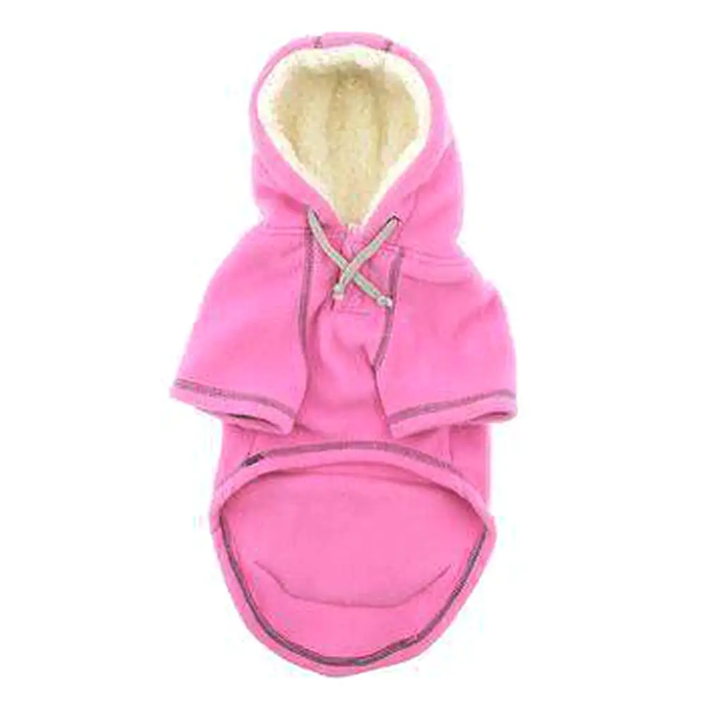 Crest Fleece Dog Hoodie by Hip Doggie - Pink