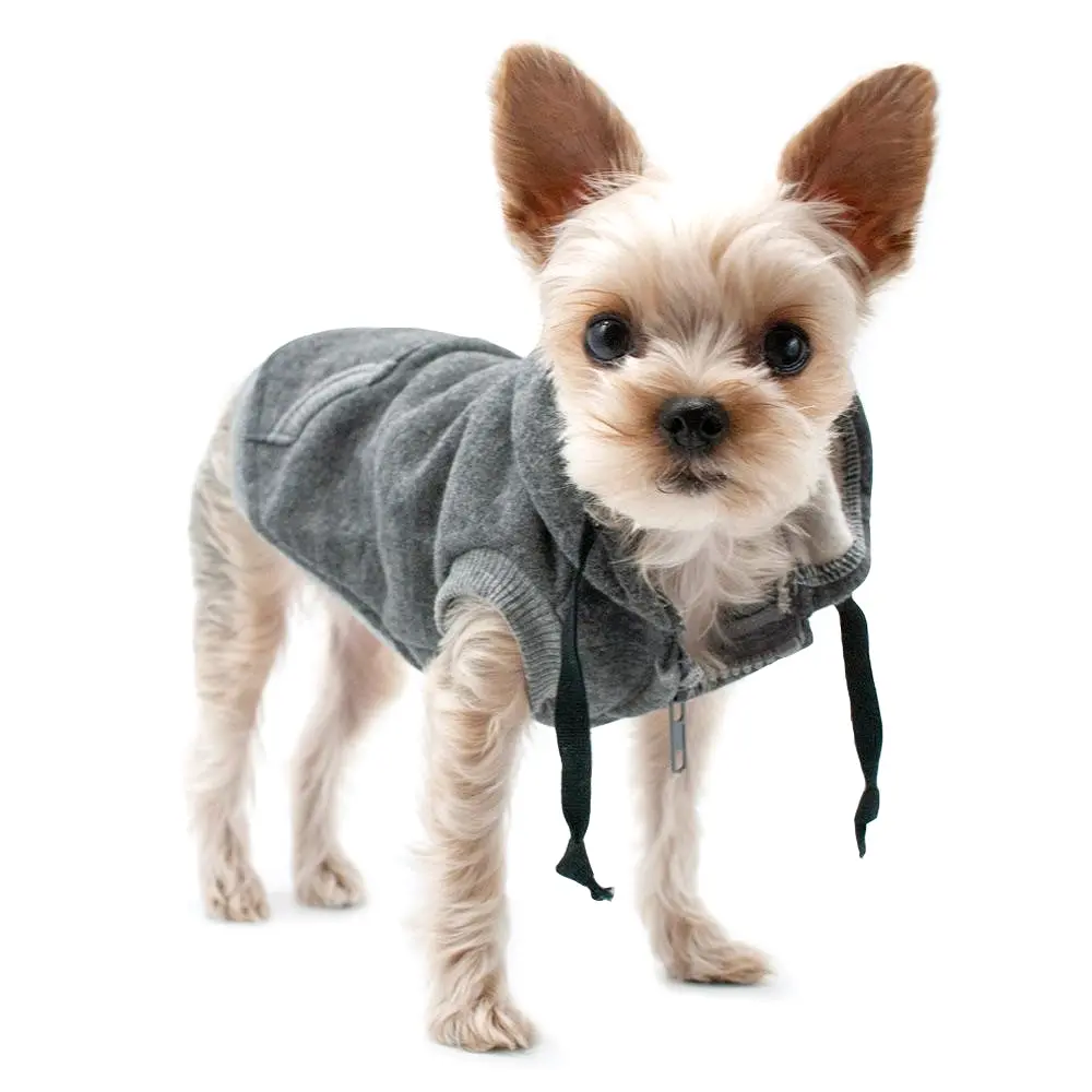 Drawstring Dog Hoodie by DOGO - Gray