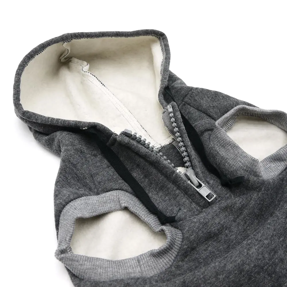 Drawstring Dog Hoodie by DOGO - Gray