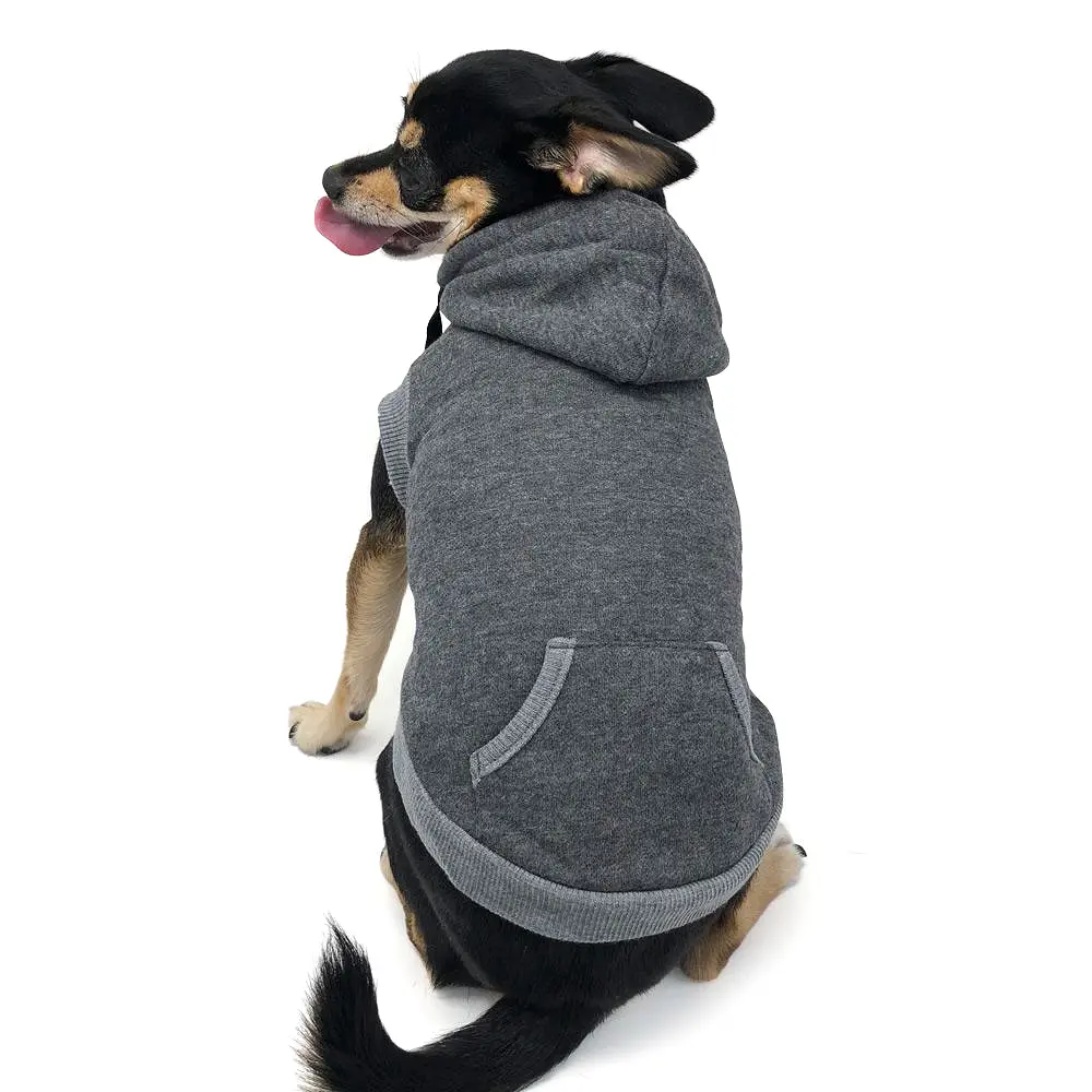 Drawstring Dog Hoodie by DOGO - Gray