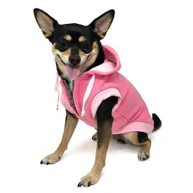 Drawstring Dog Hoodie by DOGO - Pink