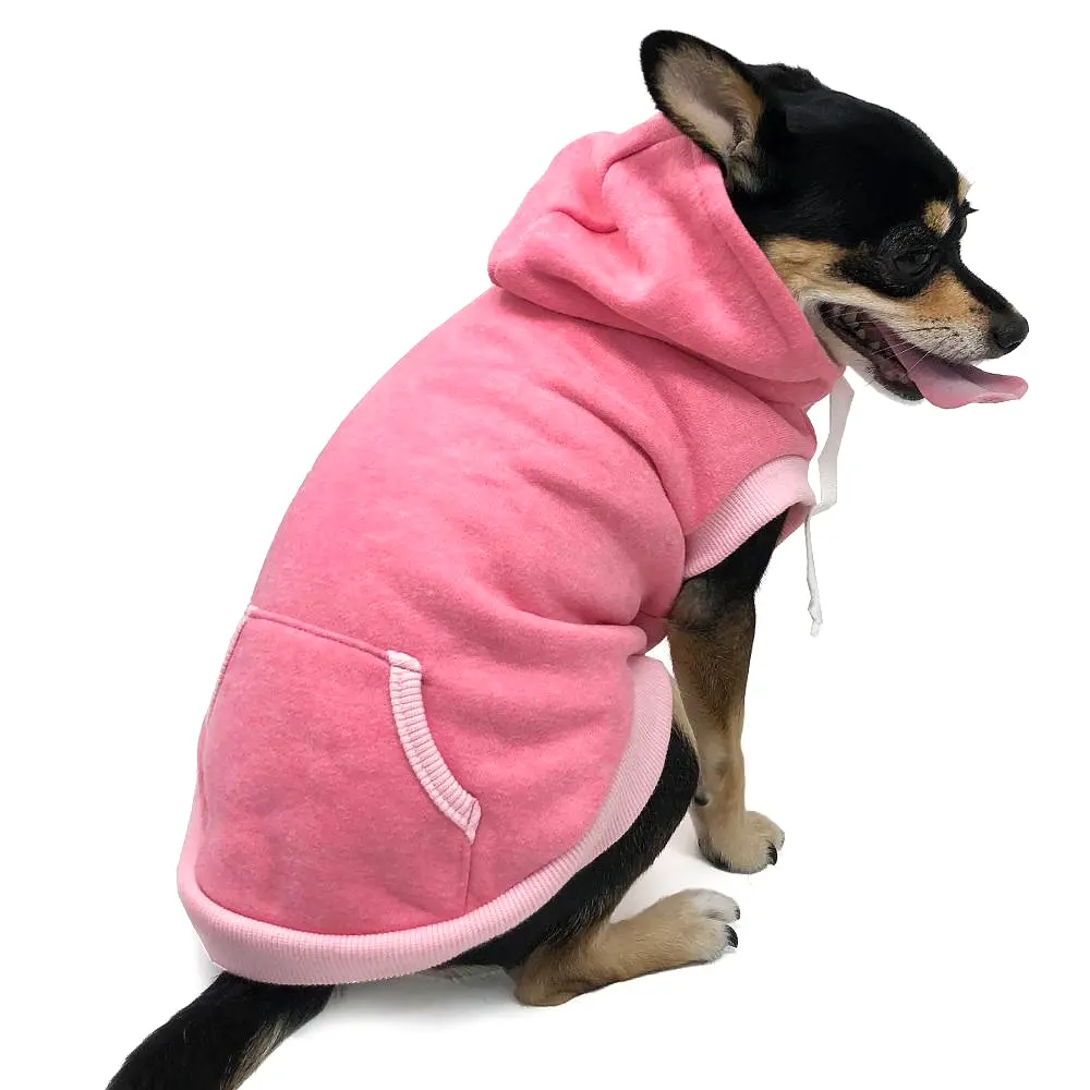 Drawstring Dog Hoodie by DOGO - Pink