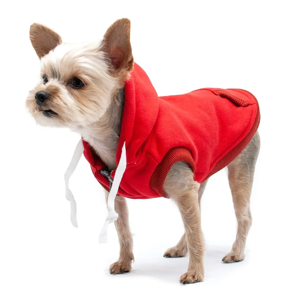 Drawstring Dog Hoodie by DOGO - Red