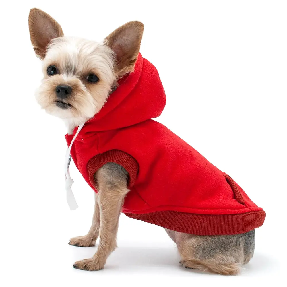 Drawstring Dog Hoodie by DOGO - Red