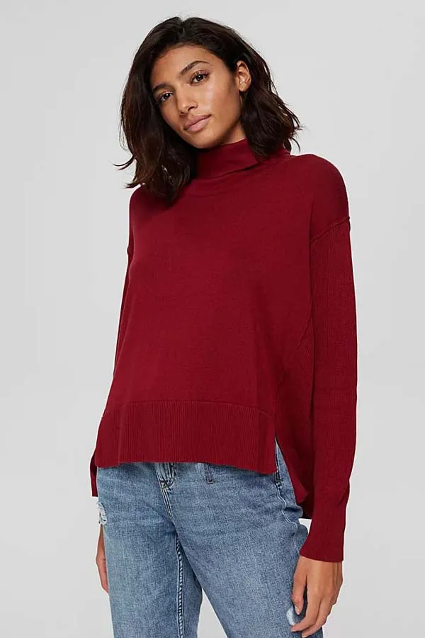 Esprit Boxy Polo Neck Sweater