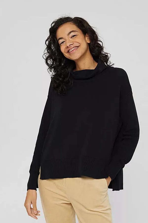 Esprit Boxy Polo Neck Sweater