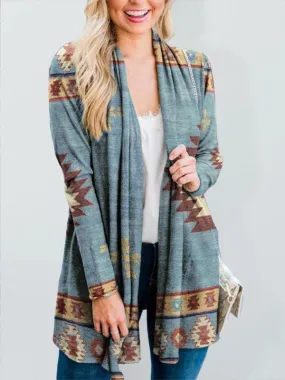 Ethnic Aztec  Women Cardigan Sweater