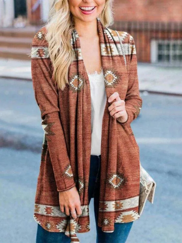 Ethnic Aztec  Women Cardigan Sweater