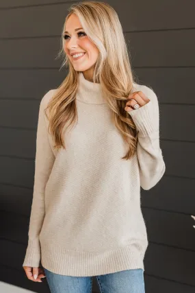 Exactly That Turtle Neck Sweater- Oatmeal