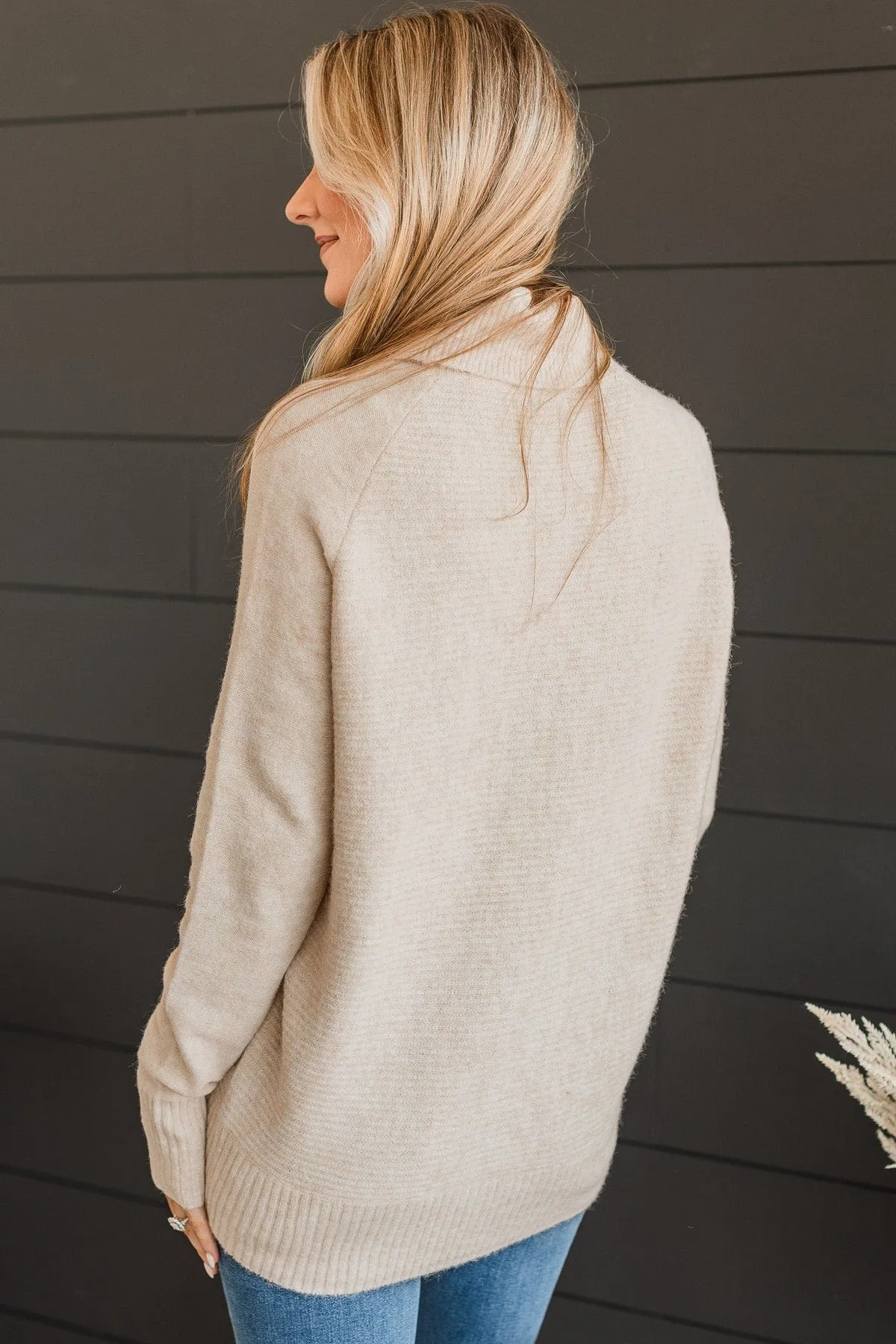 Exactly That Turtle Neck Sweater- Oatmeal