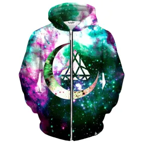 EXOTIC MOON ZIP UP HOODIE