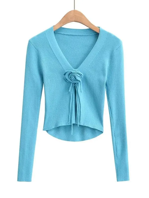 Floral Knot  Women Cardigan Sweater