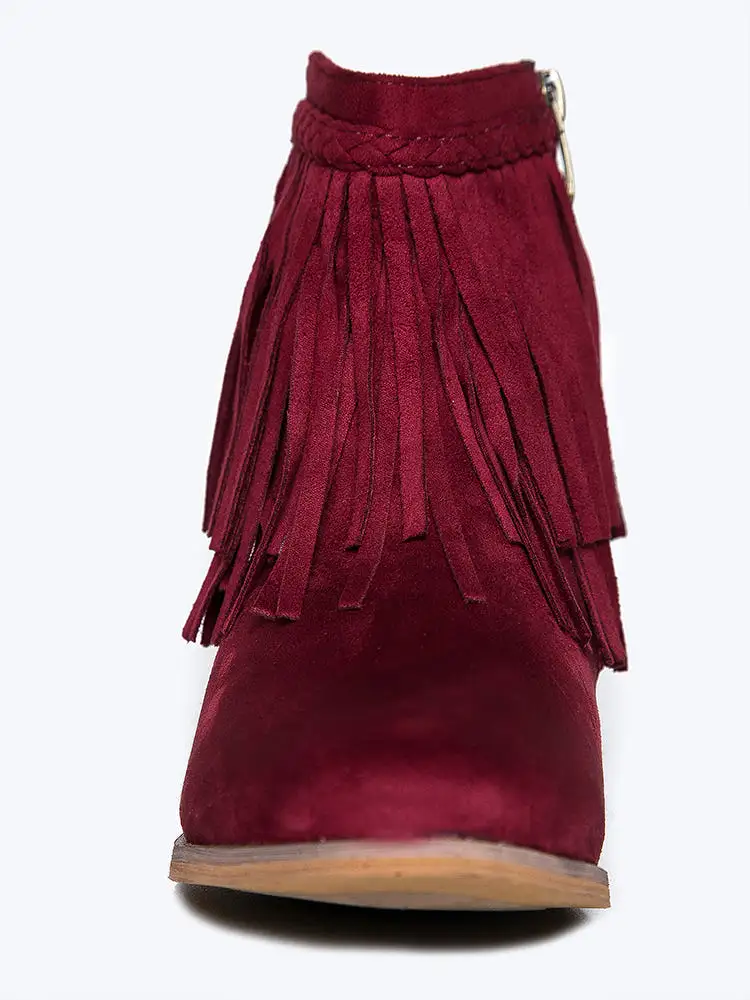 Fringe Ankle Bootie