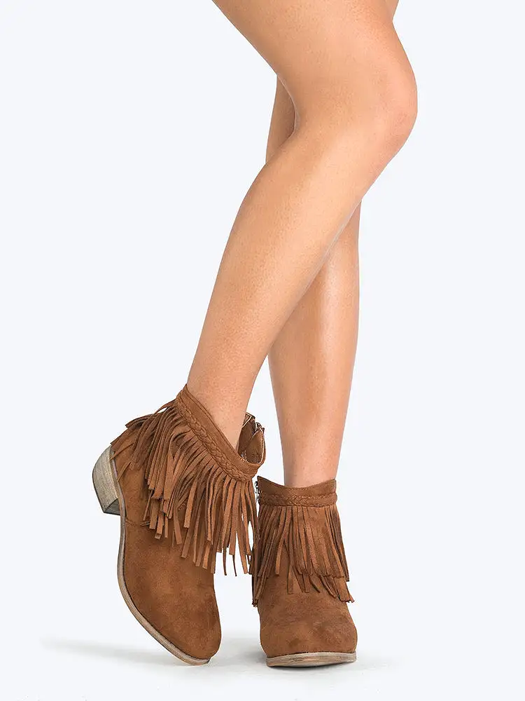 Fringe Ankle Bootie