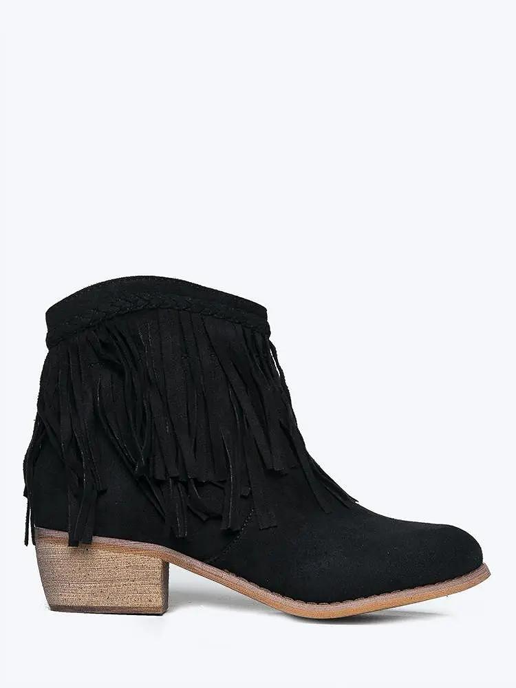 Fringe Ankle Bootie