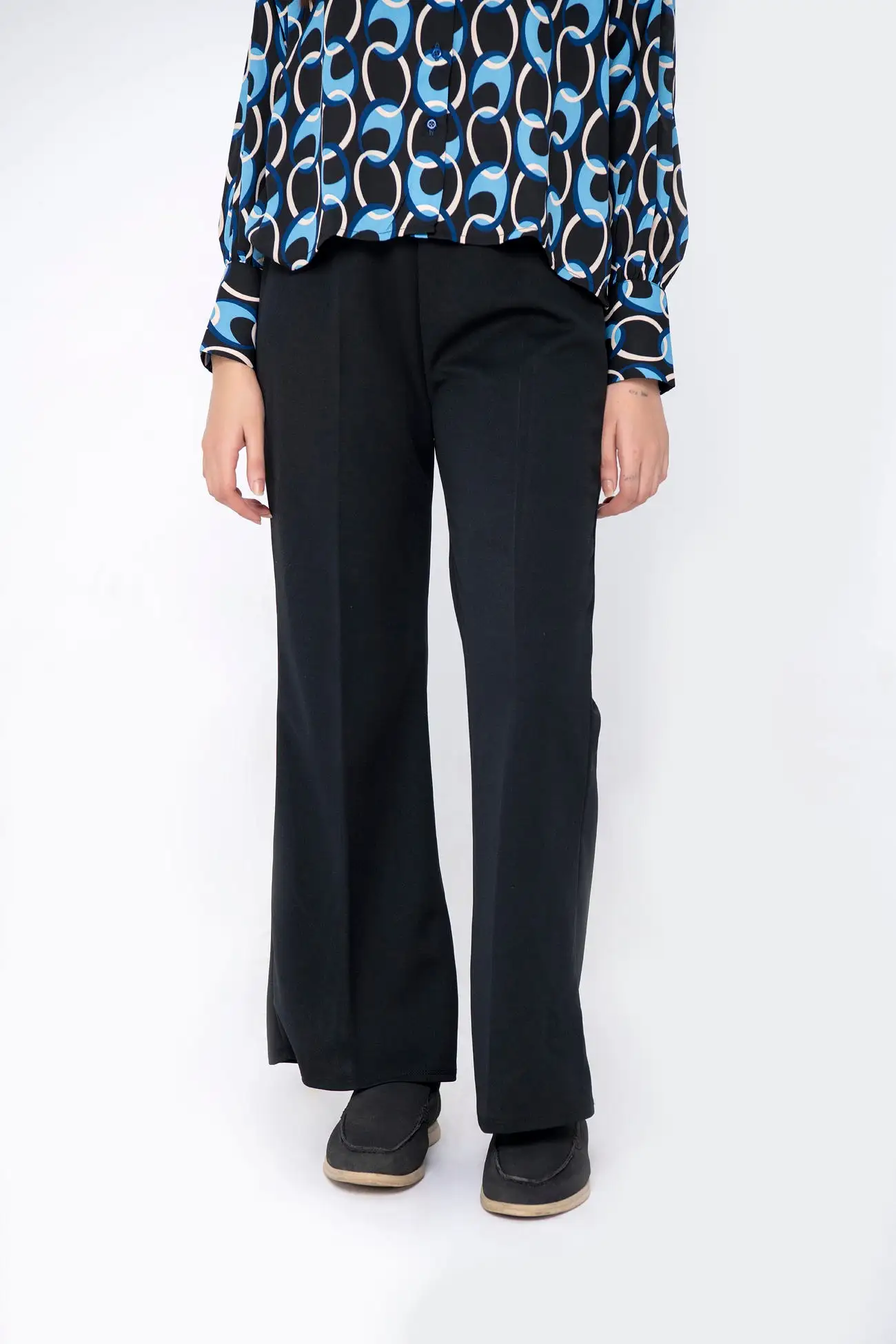 FULL LENGTH FLARE TROUSERS