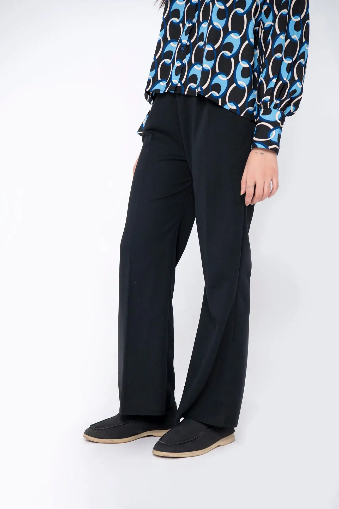 FULL LENGTH FLARE TROUSERS