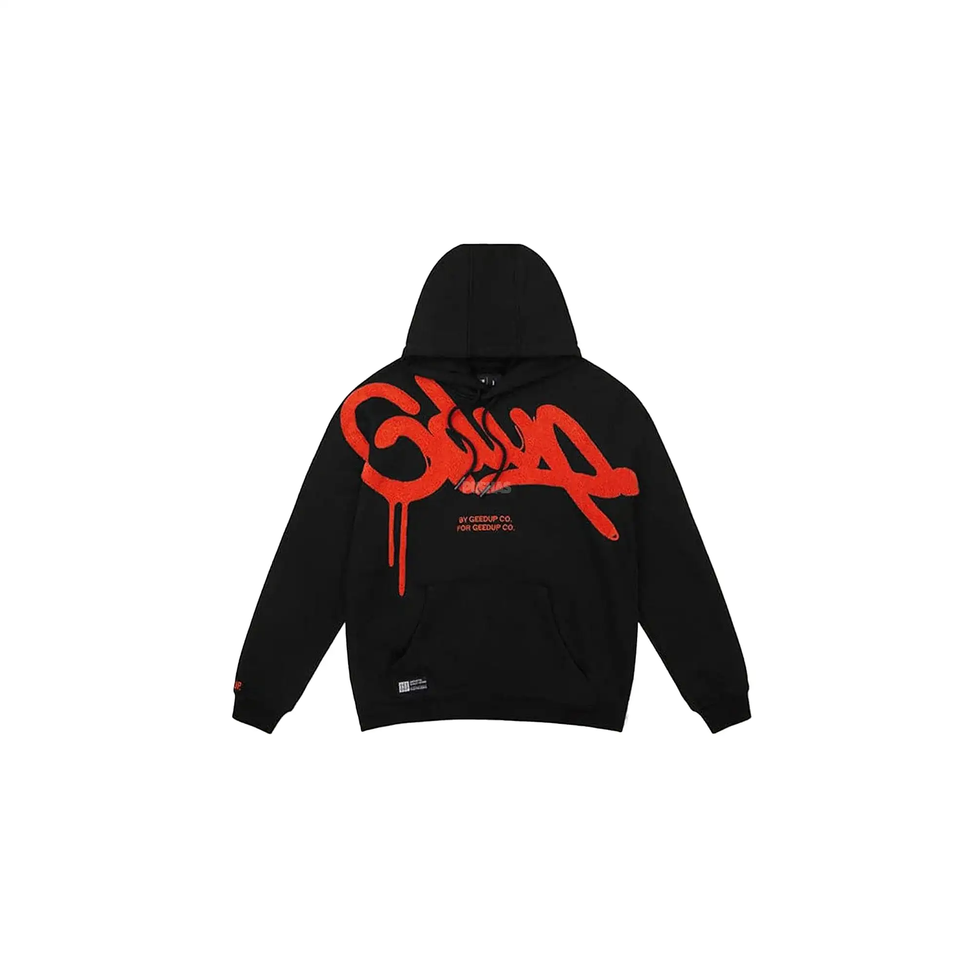 Geedup Handstyle Hoodie 'Black Burnt Orange'