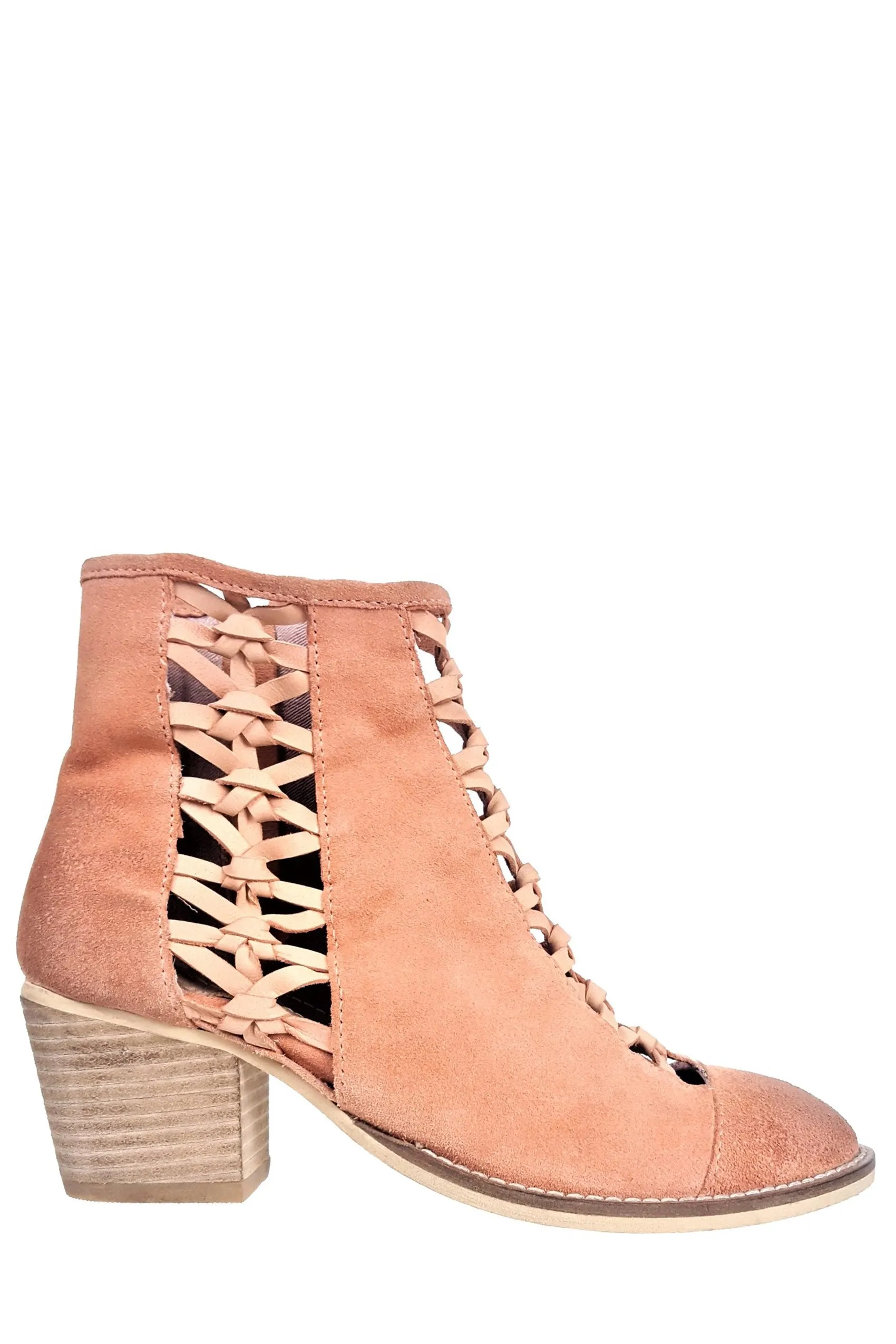 Gelsey Coral Suede Leather