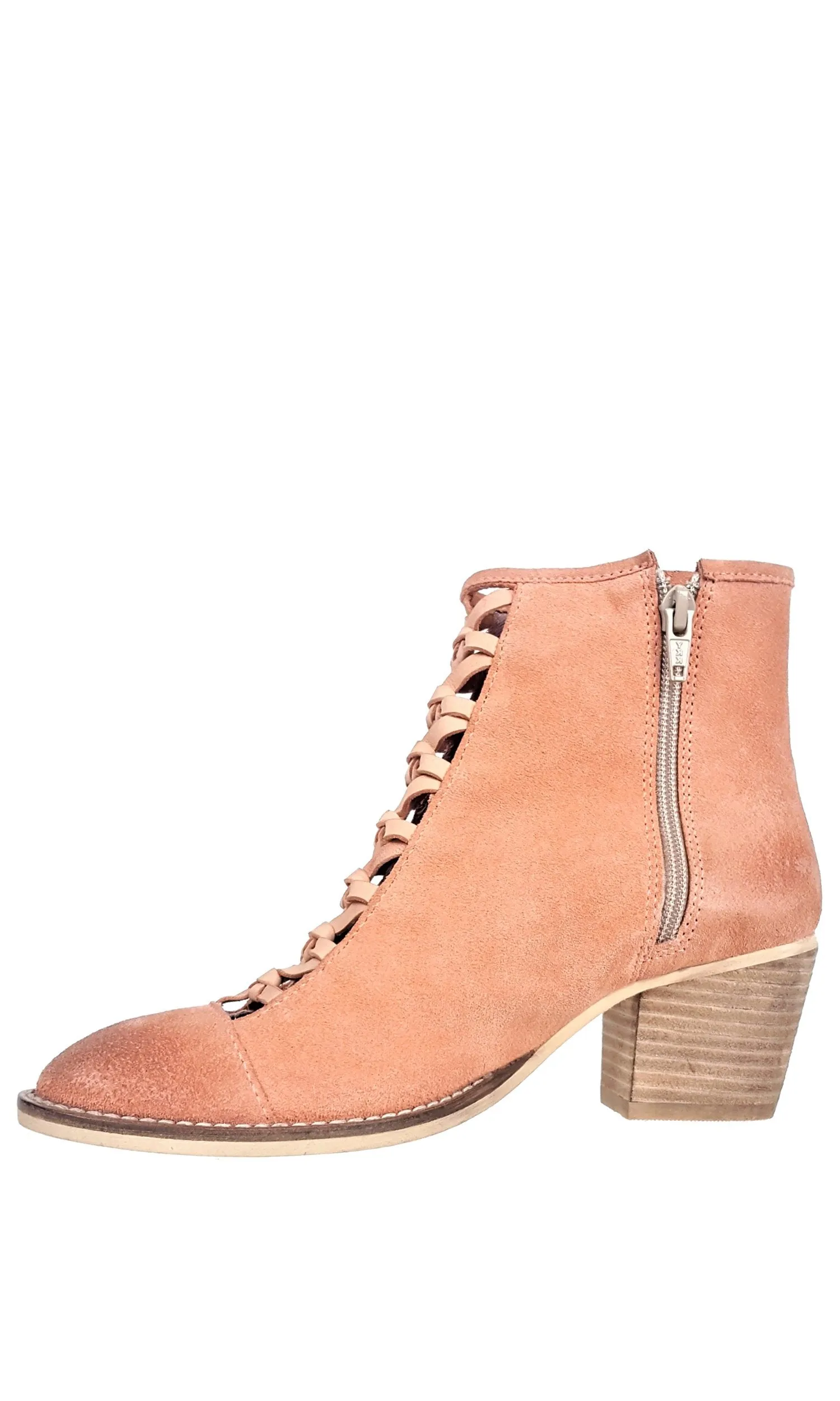 Gelsey Coral Suede Leather