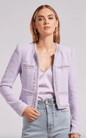 Generation Love Bianca Tweed Jacket in Lilac