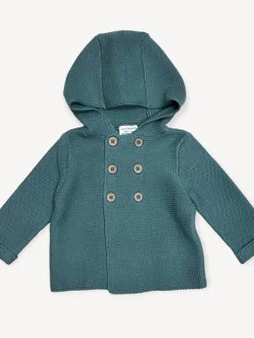 Hooded Double Button Baby Coat Jacket (Organic Cotton)