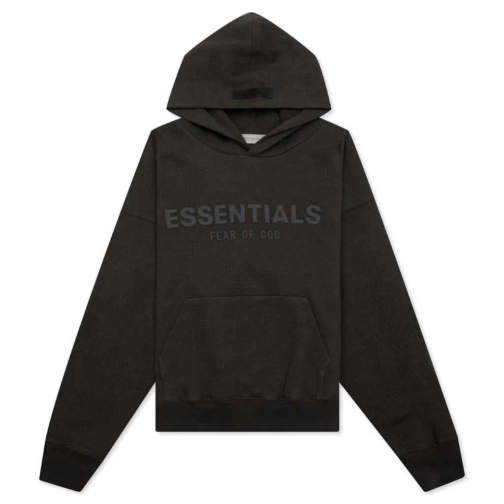 Kid's Essential Hoodie - Off Black