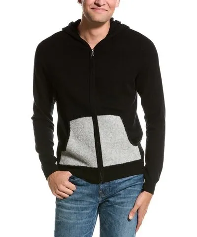 Kier + J Kier+J Colorblocked Wool & Cashmere-Blend Hoodie