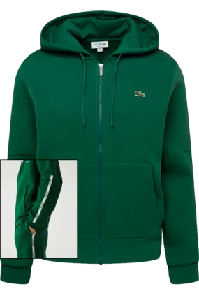 Lacoste Tape Logo Hoodie Green