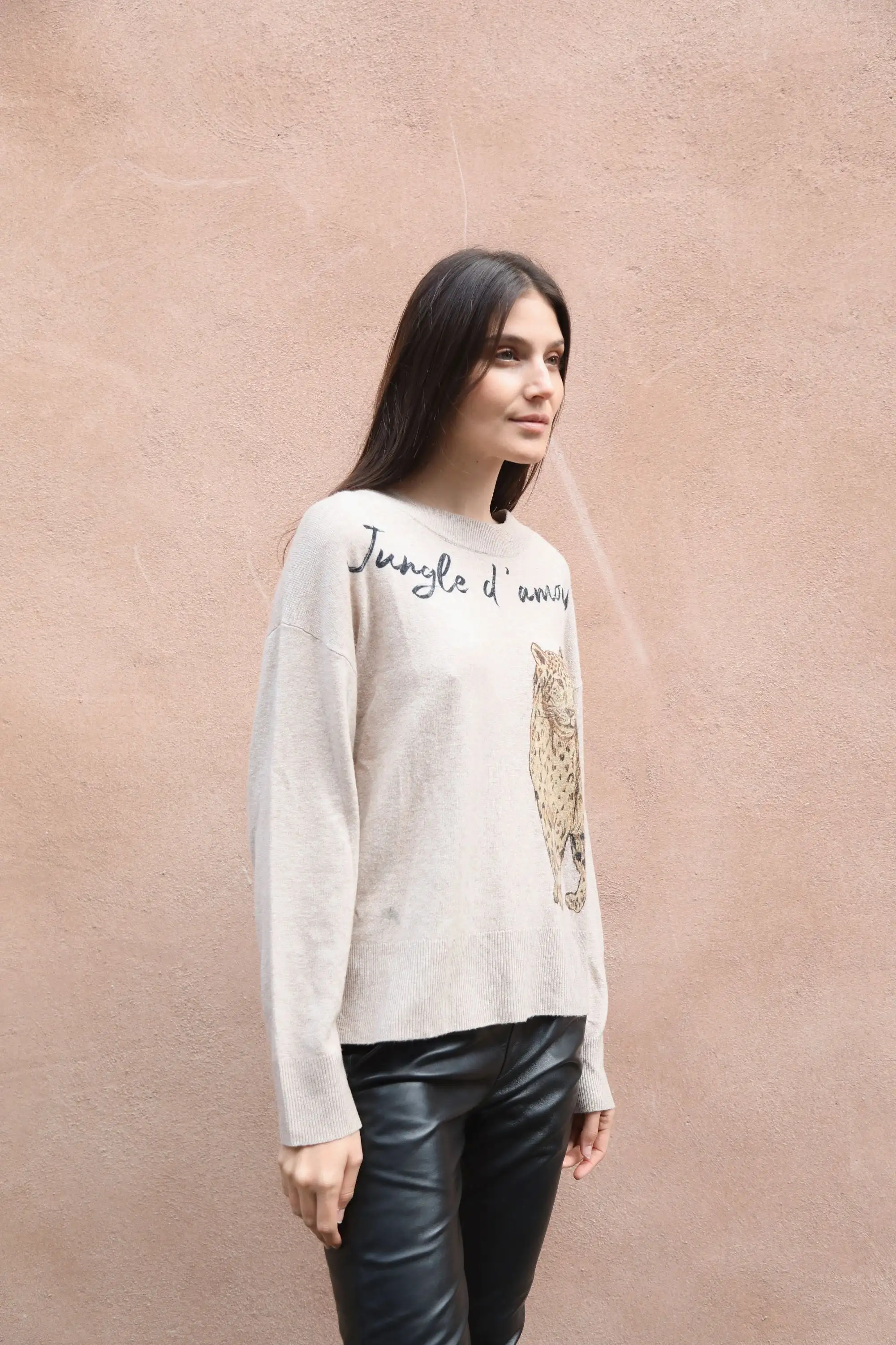 Las Surenas Wool Sweater in Jungle d' Amour