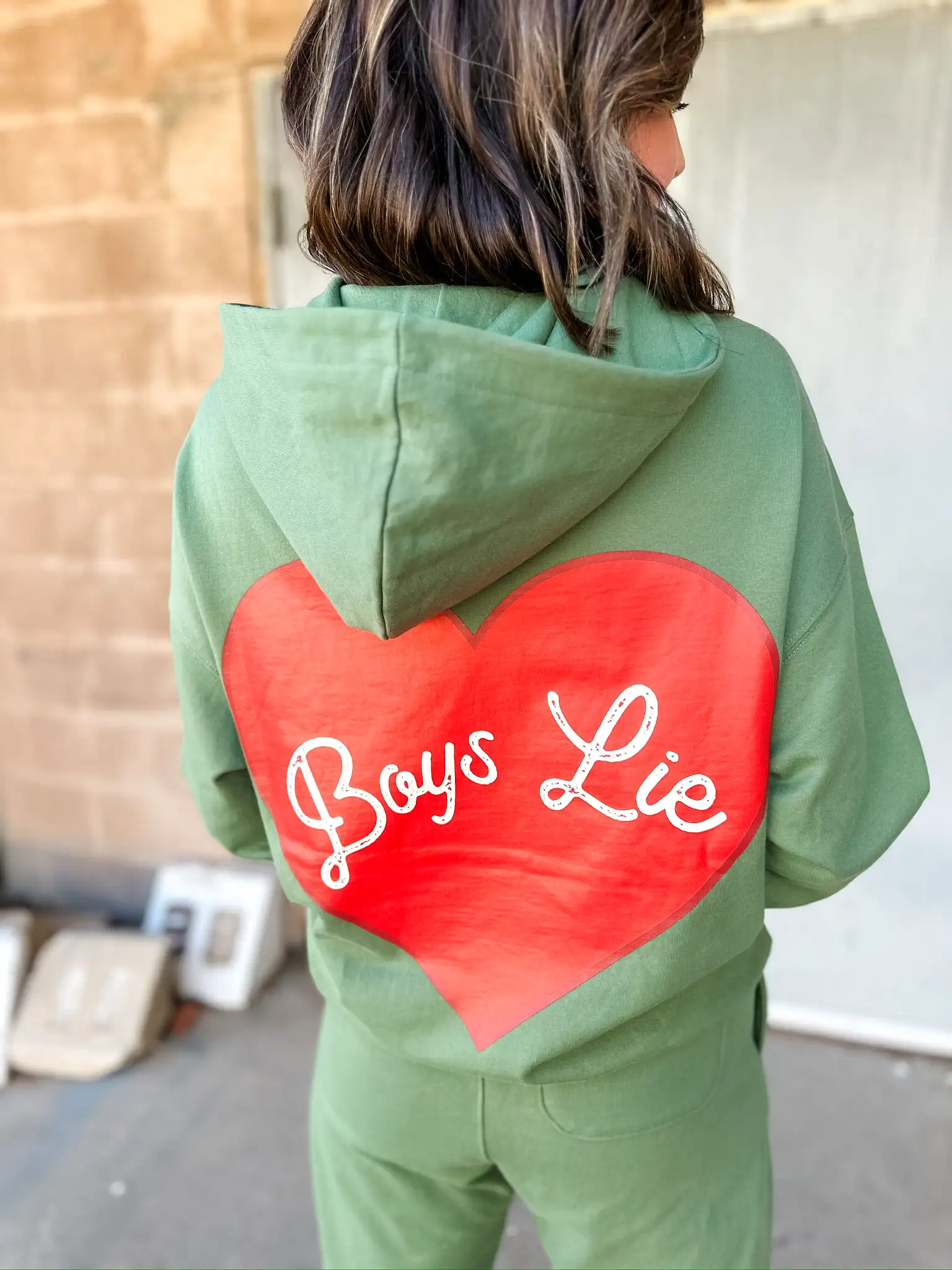 LAST ONE | Boys Lie | Charmer Hoodie - Green