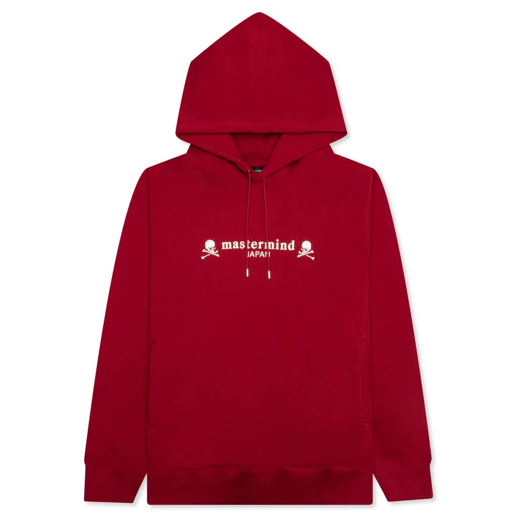 Logo and Skull Hoodie - Red