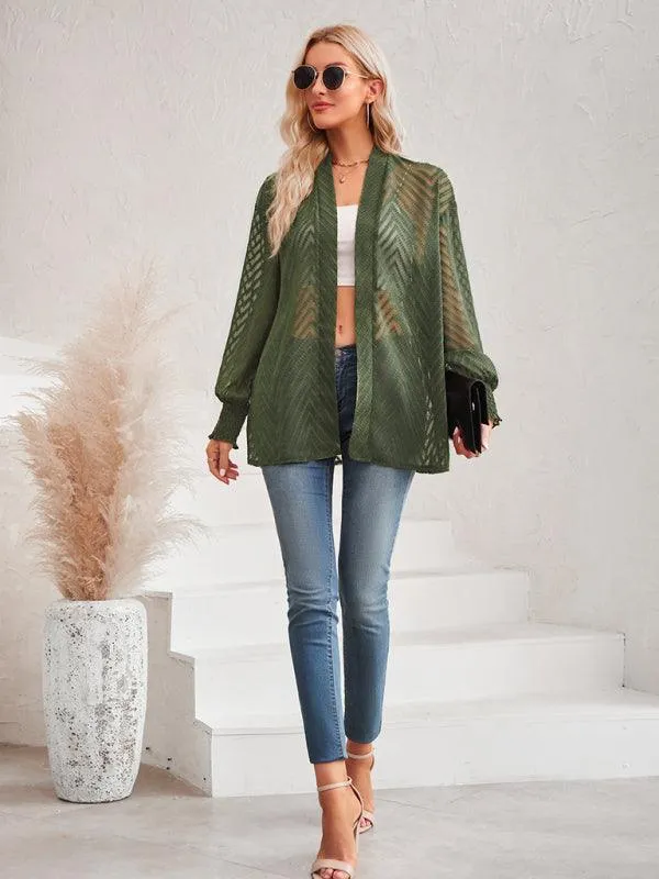 Loose Jacquard Women Cardigan Sweater