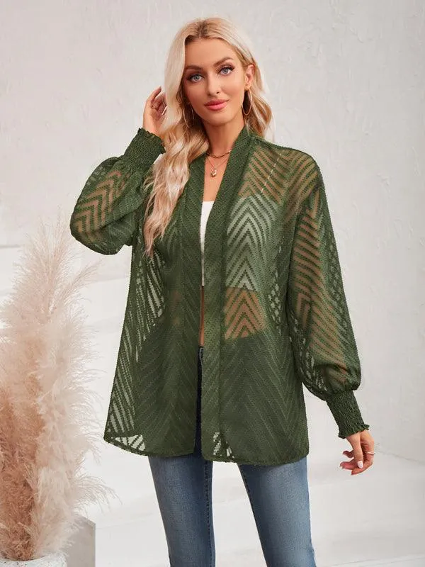 Loose Jacquard Women Cardigan Sweater