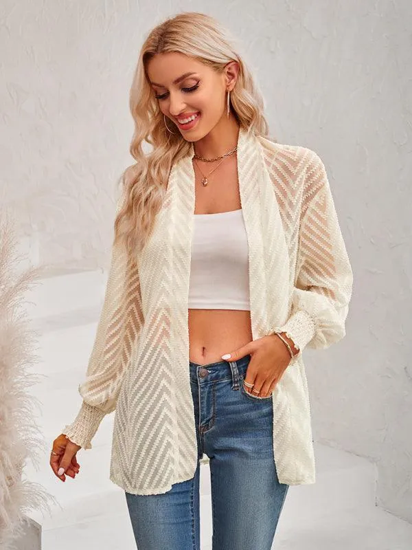 Loose Jacquard Women Cardigan Sweater