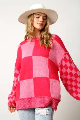 Lovely Check Sweater